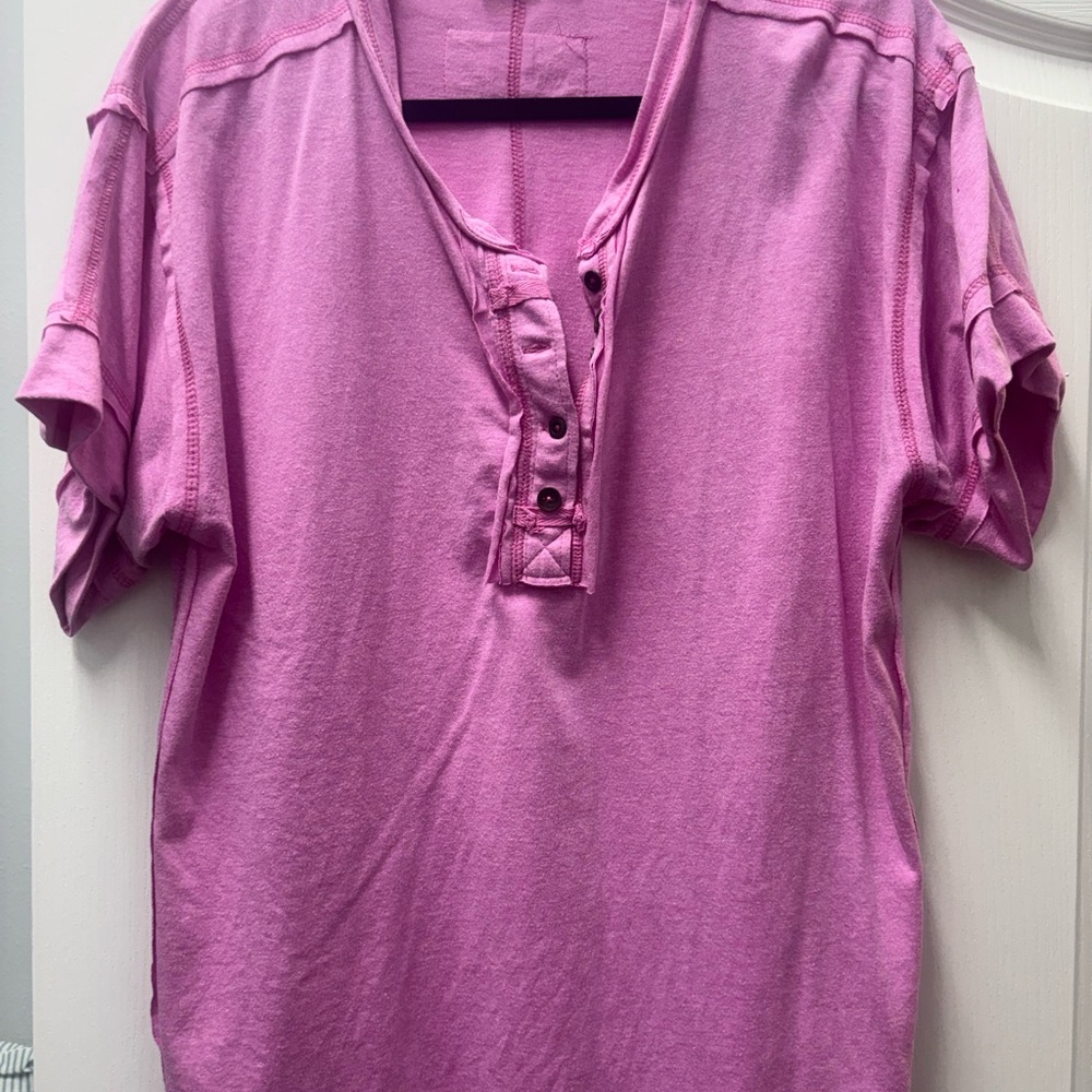 Zenana Outfitters Pink Short Sleeve Tee